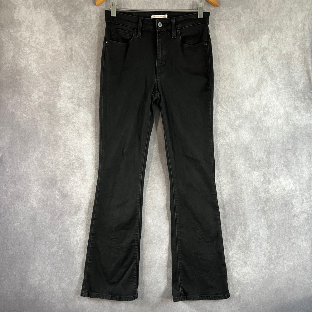 Levi's 725 High Rise Bootcut Women 28 Black Slim Fit Denim Jeans 18885-0004
